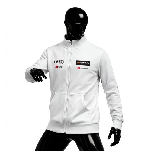 AUDI DTM White Edition 2023 Fermuarlı Hırka
