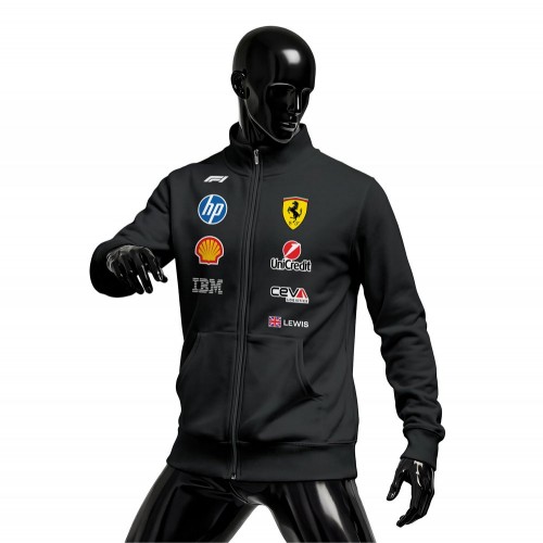 Scuderia Ferrari: SF-26 Black Edition 2026 Fermuarlı Hırka