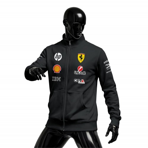 Scuderia Ferrari: SF-26 Merch Edition - Black 2026 Fermuarlı Hırka