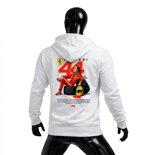 Ferrari 44 Hamilton Legacy Fermuarlı Hoodie 2