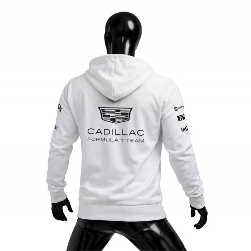 Cadillac F1 Team: Merch Edition - White 2026 Fermuarlı Hoodie 2