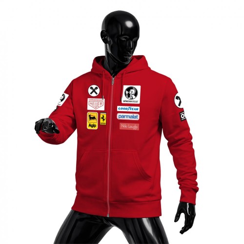 Scuderia Ferrari 1975 Niki Lauda Edition Fermuarlı Hoodie
