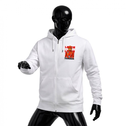 Ferrari 44 Hamilton Legacy Fermuarlı Hoodie