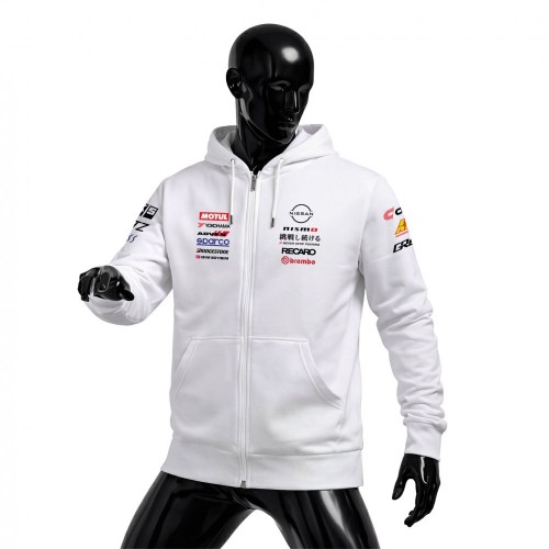 Nissan Nismo Legacy White Edition Fermuarlı Hoodie