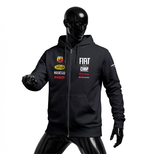 Fiat Corse Black Edition Fermuarlı Hoodie
