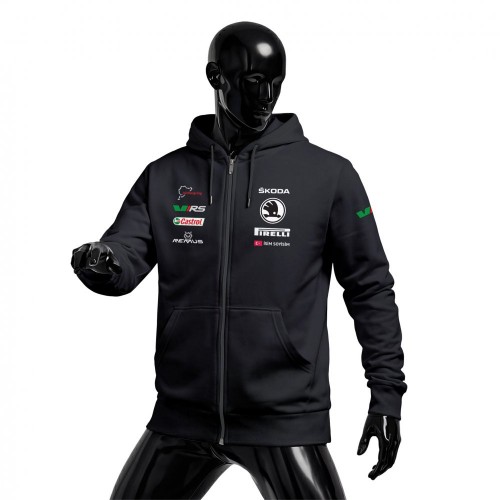 Škoda VRS Heritage Black Edition Fermuarlı Hoodie