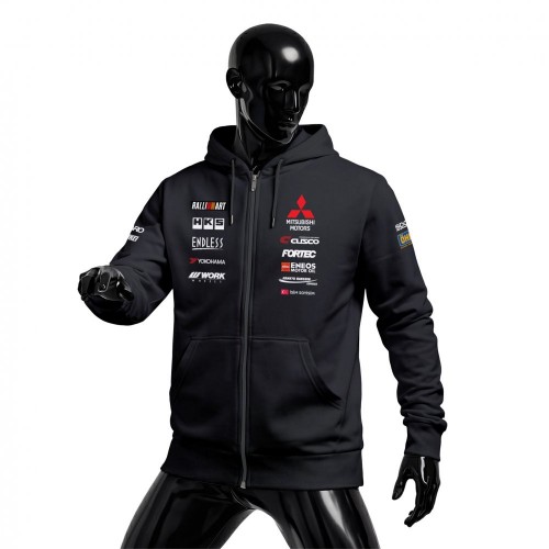 Mitsubishi Ralliart Legacy Black Edition Fermuarlı Hoodie