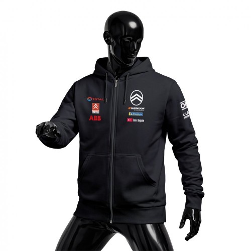 Citroën Racing Team Black Edition Fermuarlı Hoodie