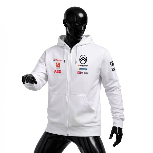 Citroën Racing Team White Edition Fermuarlı Hoodie