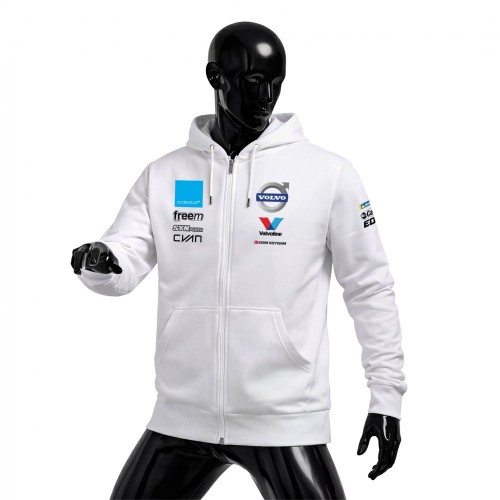 Volvo Racing Legacy White Edition Fermuarlı Hoodie