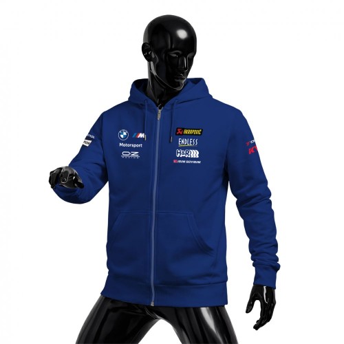 BMW Motorsport Legacy Navy Edition Fermuarlı Hoodie