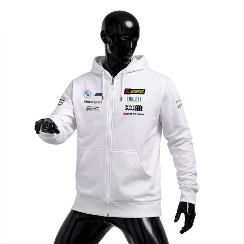 BMW Motorsport Legacy White Edition Fermuarlı Hoodie