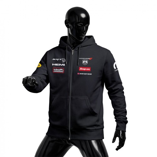 Dodge Motorsport Black Edition Fermuarlı Hoodie