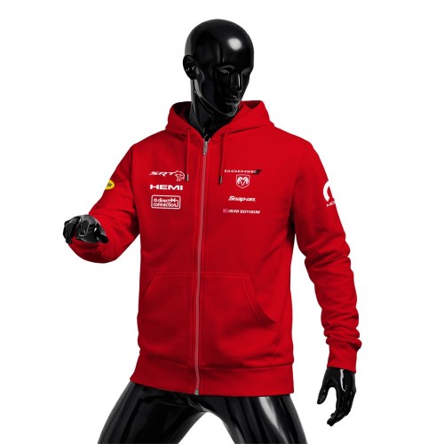 Dodge Motorsport Red Edition Fermuarlı Hoodie