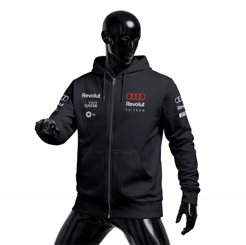 Audi Revolut F1 Team: R26 - Merch Edition Black 2026 Fermuarlı Hoodie