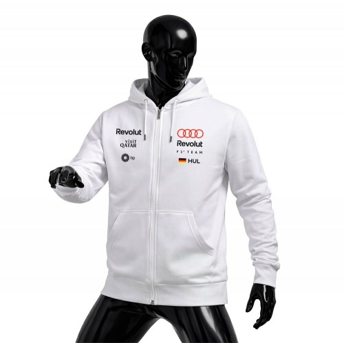 Audi Revolut F1 Team: R26 - White Edition 2026 Fermuarlı Hoodie