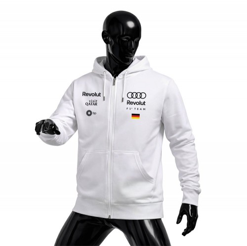 Audi Revolut F1 Team: R26 - Crew Edition White 2026 Fermuarlı Hoodie