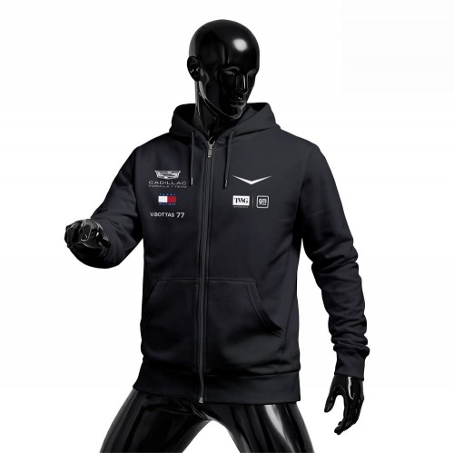 Cadillac F1 Team: Black Edition 2026 Fermuarlı Hoodie