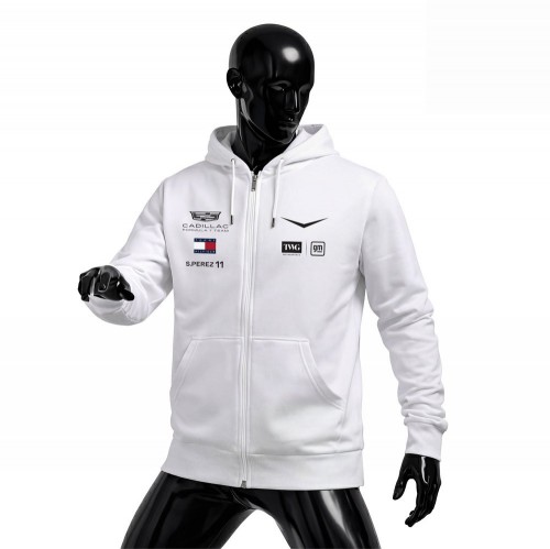 Cadillac F1 Team: White Edition 2026 Fermuarlı Hoodie
