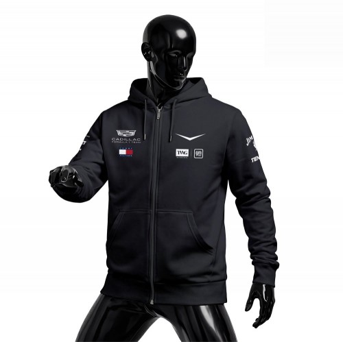 Cadillac F1 Team: Merch Edition - Black 2026 Fermuarlı Hoodie