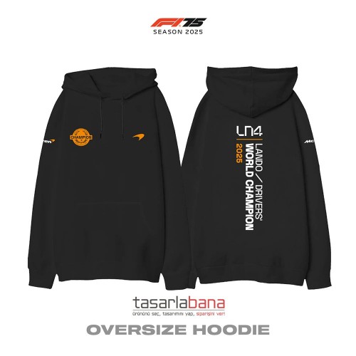 Lando Norris World Champion 2025 - Black Edition Hoodie