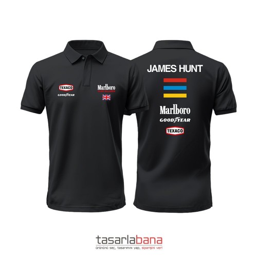 McLaren F1 Team James Hunt Black Edition Polo Yaka