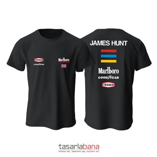 McLaren F1 Team James Hunt Black Edition Tişört
