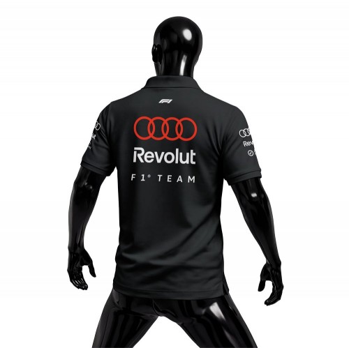 Audi Revolut F1 Team: R26 - Merch Edition Black 2026 Polo Yaka 2