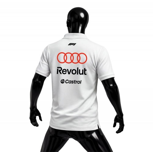 Audi Revolut F1 Team: R26 - White Edition 2026 Polo Yaka 2