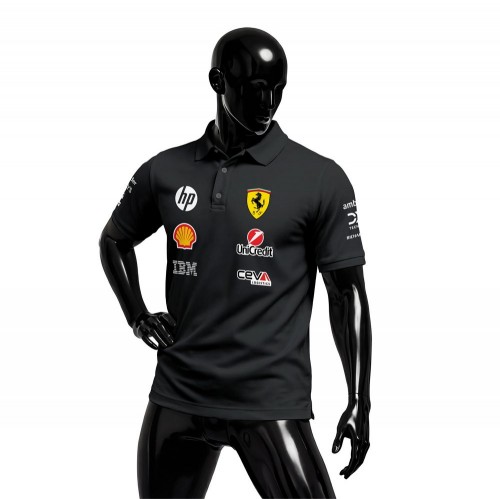 Scuderia Ferrari: SF-26 Merch Edition - Black 2026 Polo Yaka
