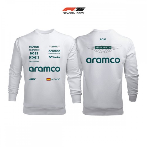 Aston Martin F1 Team: AMR25 White Edition 2025 Sweatshirt