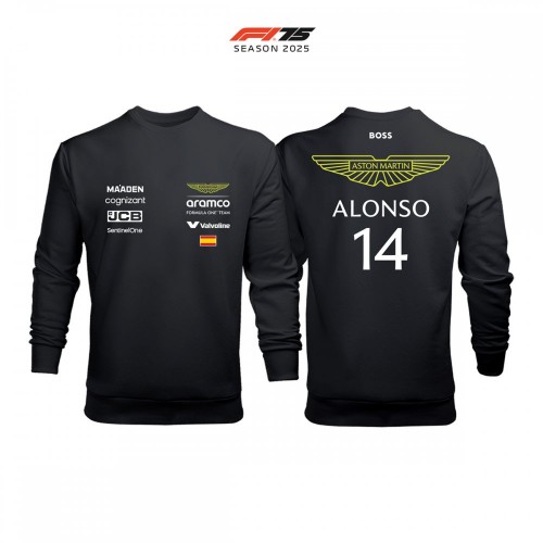 Aston Martin F1 Team: AMR25 Black Crew Edition 2025 Sweatshirt