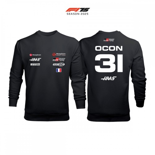 Haas F1 Team: VF-25 Black Crew Edition 2025 Sweatshirt
