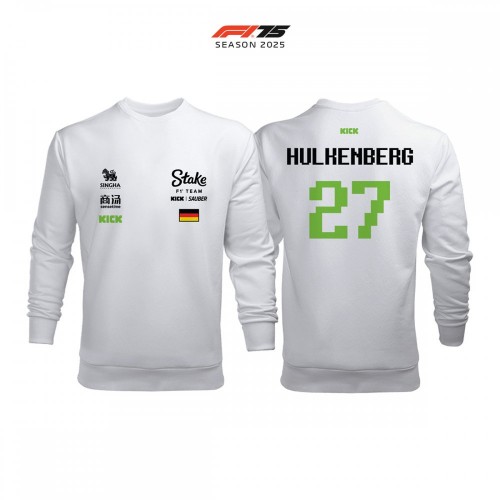 Stake F1 Team: Kick Sauber C45 White Crew Edition 2025 Sweatshirt