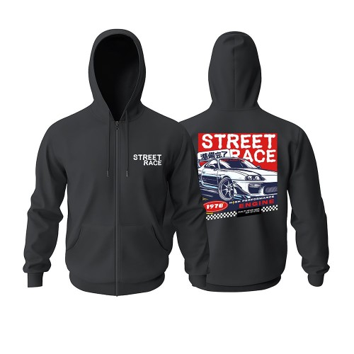 Street 1978 Fermuarlı Hoodie