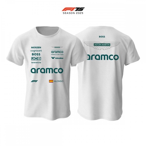 Aston Martin F1 Team: AMR25 White Edition 2025 Tişört