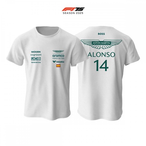 Aston Martin F1 Team: AMR25 White Crew Edition 2025 Tişört