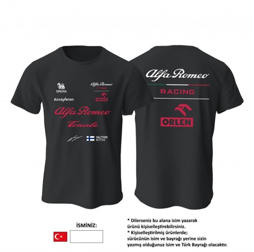 Alfa Romeo Racing Black Edition 2022 TİŞÖRT