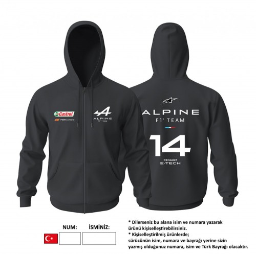 Alpine F1 Team Black Edition FERMUARLI HOODIE 2022