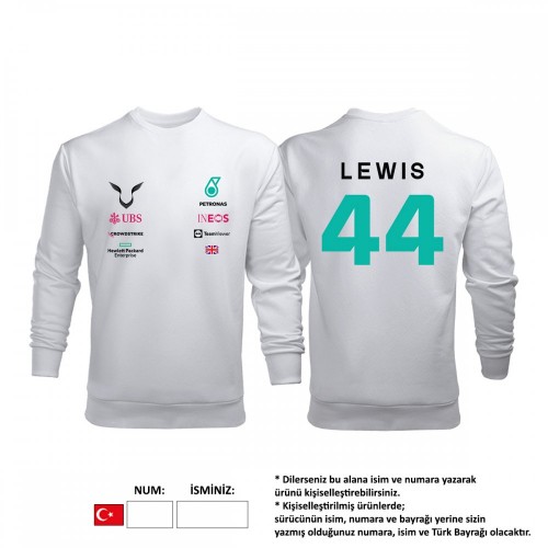 Petronas F1 Team: White Crew Edition 2023 Sweatshirt