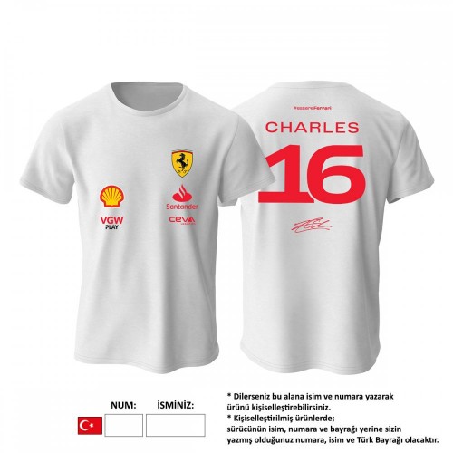 Scuderia Ferrari: White Crew Edition 2023 Tişört